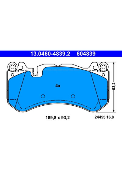 Ate Set Placute Frana Frana Disc Mercedes-Benz C-Class/Cls/E-Class
