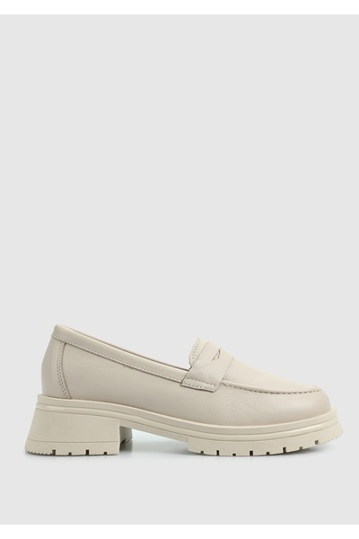 Provoq Ecru Leather Women's Shoes