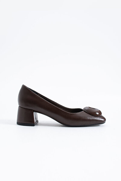 Siena Shoes Pantofi cu toc din piele naturală cu cataramă pentru femei Rosira...