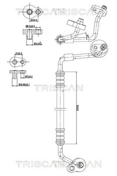 TRISCAN Conducta Presiune Variabila Aer Conditionat Ford Galaxy 2/Mondeo 4/S-Max