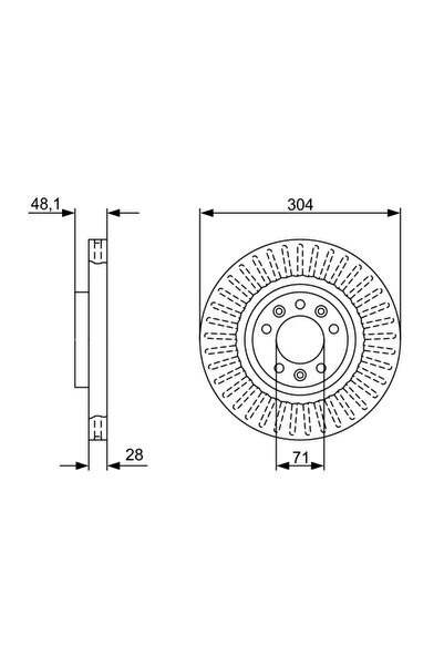Bosch Disc Frana Citroen C4 Grand Picasso 2/C4 Picasso 2/C5 3 Peugeot 308 2/4...