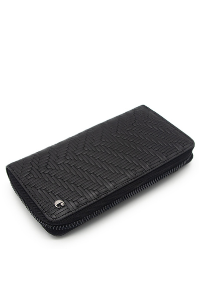 Cacharel Black Gladiator Leather Unisex Wallet 21055g65