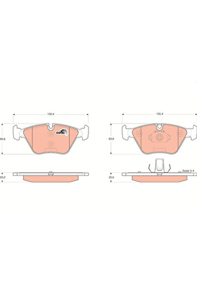 TRW Set Placute Frana Frana Disc Bmw 3/Z4 Roadster/Z4 Cupe Mg Mg Zt