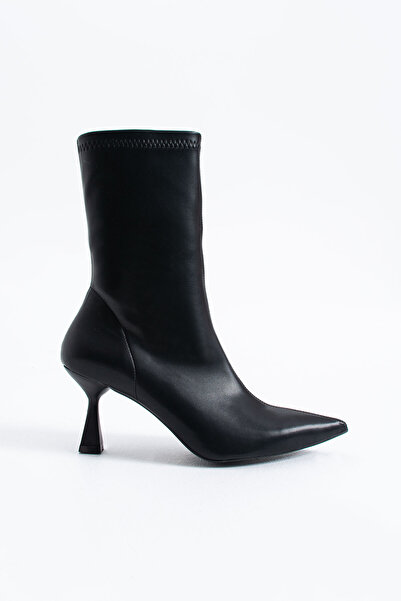 Siena Shoes Cizme cu toc elastic pentru femei Zlatan, negre