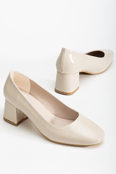 SUİNS SHOES حذاء نسائي من سوينز ثالين موديل أسود بني بكعب متوسط