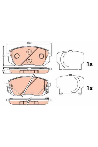 TRW Set Placute Frana Frana Disc Hyundai IX35 Kia Soul 2/Sportage 3