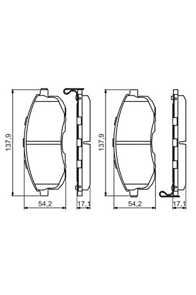 Bosch Disc Brake Pad Set Infiniti Esq Nissan Altima/Bluebird Sylphy / Sylphy ...