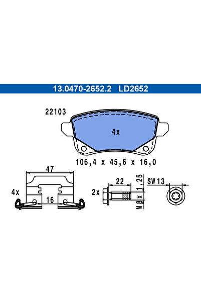Ate Set Placute Frana Frana Disc Renault Scenic 3 2009-2016