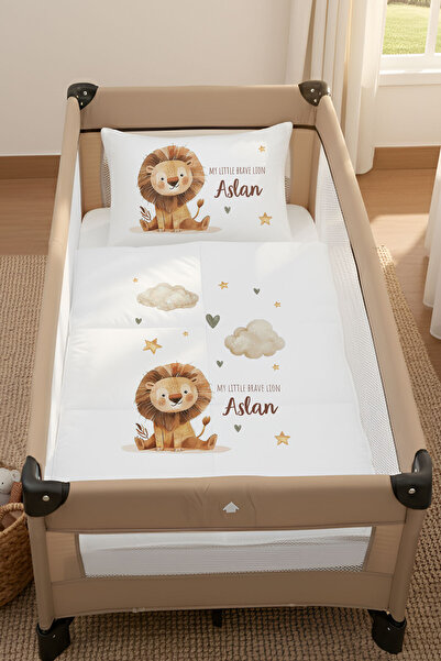 Homamia İsme Özel 4 Mevsim Park Yatak Uyku Seti (70×120) %100 Pamuk