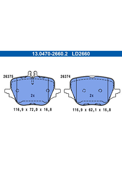Ate Set Placute Frana Frana Disc Mercedes-Benz E-Class/Glc/S-Class