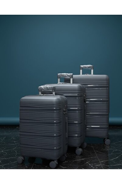 Generic 3-Piece Hardside Lightweight PP Luggage Set with 360° Spinner Wheels