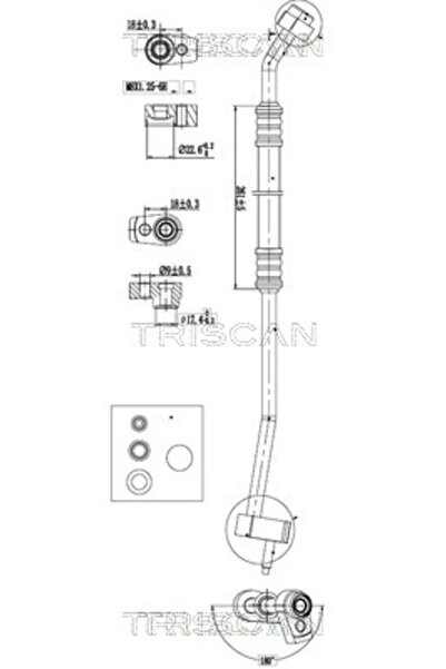 TRISCAN Conducta Presiune Variabila Aer Conditionat Ford C-Max 2/Focus 3/Gran...