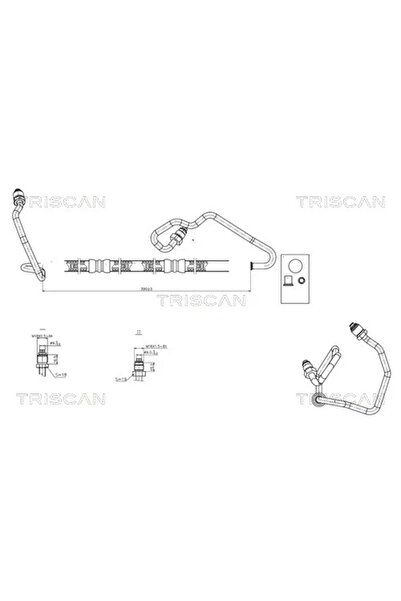 TRISCAN Furtun Hidraulic Sistem De Directie De La Caseta De Directive Catre V...