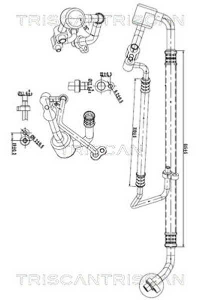 TRISCAN Conducta Presiune Variabila Aer Conditionat Opel Astra J/Zafira Tourer C