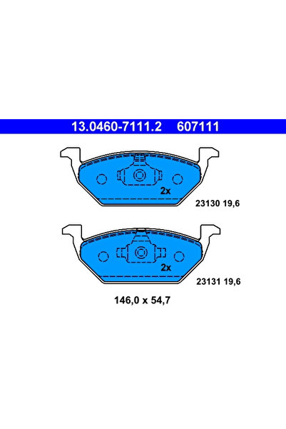 Ate Set Placute Frana Frana Disc Audi A1/A3 Seat Ibiza 4/Toledo 2 1995-2023