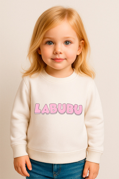SVART WEAR سويت شيرت للأطفال مطبوع عليه Labubu مصنوع من القطن بنسبة 100% مضحك...