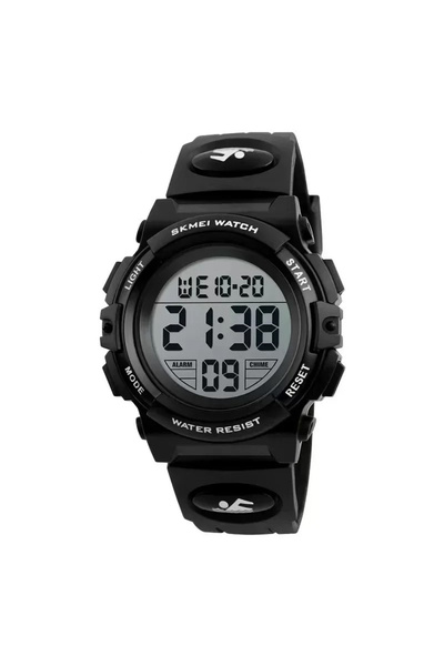 Skmei Παιδικό Ρολόι Sport Casual Χρονόμετρο Χρονόμετρο Ξυπνητήρι Μαύρο