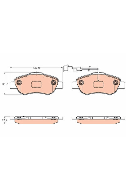 TRW Set Placute Frana Frana Disc Fiat 500/Panda