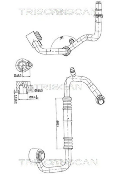 TRISCAN Conducta Presiune Variabila Aer Conditionat Fata Seat Cordoba/Ibiza 3...