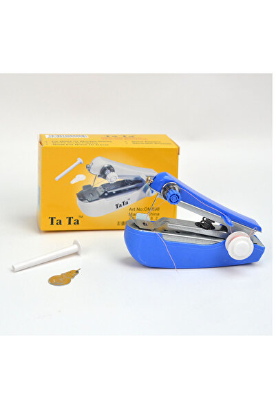 Choice 1pc-blue Portable sewing machine mini sewing machine Household Simple Needlework Manual Crop Repair