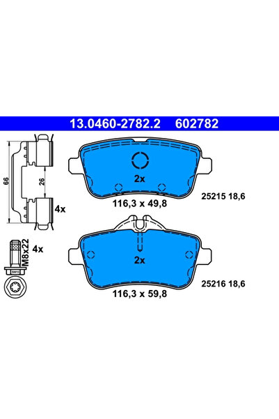 Ate Set Placute Frana Frana Disc Mercedes-Benz A-Class/Cla Shooting Brake/Cla...