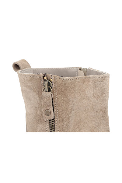 Tuna Hakiki Deri EVA Taban Fermuarlı Kadın Bot - B24400