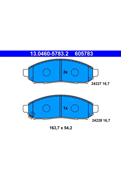 Ate Set Placute Frana Frana Disc Nissan Leaf/Navara NP300/NP300 Pickup