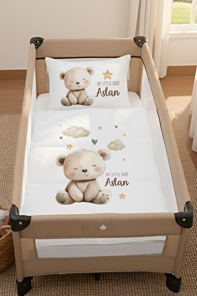 Homamia İsme Özel 4 Mevsim Park Yatak Uyku Seti (70×120) %100 Pamuk