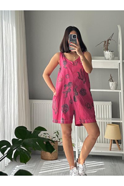 Sultana Collection KAKTÜS DESEN ŞORT TULUM