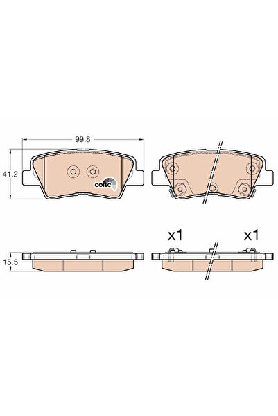 TRW Set Placute Frana Frana Disc Hyundai Veloster/I30 Kia Cee'D/Cerato 3 Limu...
