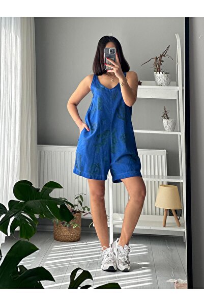 Sultana Collection KAKTÜS DESEN ŞORT TULUM