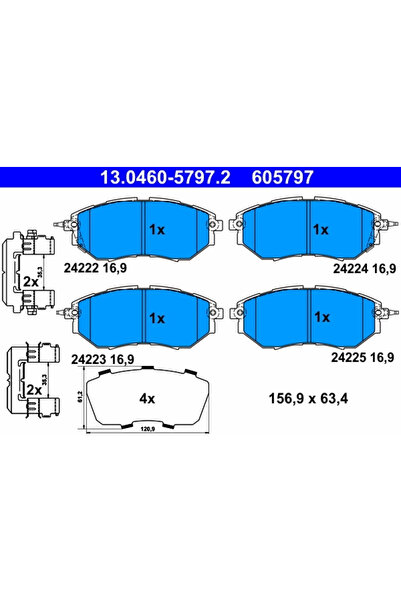 Ate Set Placute Frana Frana Disc Subaru Forester/Legacy 4/Outback 2003-2014