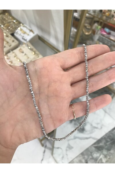 the ASEL İNCİ قلادة فضية مفصلة بتصميم توب موديل كيبر