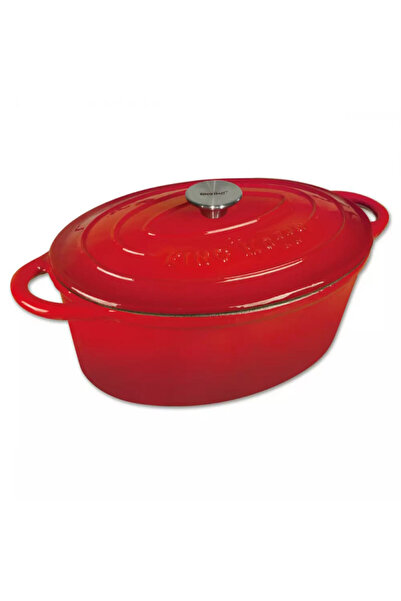 Kinghoff Cratiță din fontă KH 1612, 6,2 litri, 33 cm, formă ovală, emailată, ...