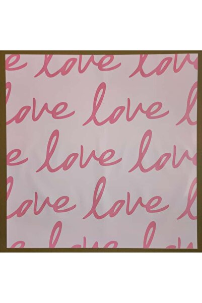COLORPAK Çiçek Buket Ambalaj Jelatin Kağıdı (LOVE pembe) Opp 55x55cm 10 adet