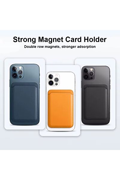 HYPERSOFT Magnetic Leather Wallet Card Holder with Magsafe Compatible with iPhone 11-12-13-14-15-16-17 Series