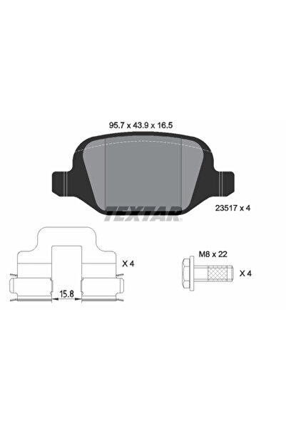 Krieger Set Placute Frana Frana Disc Alfa Romeo 147/156/Gt Fiat Linea