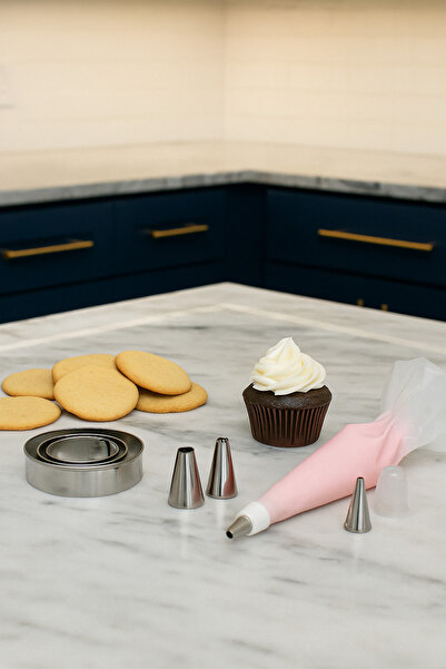 A A Company 9 Piece Cake-Cupcake Decorating Set, Cookie Mold, Cake Mold