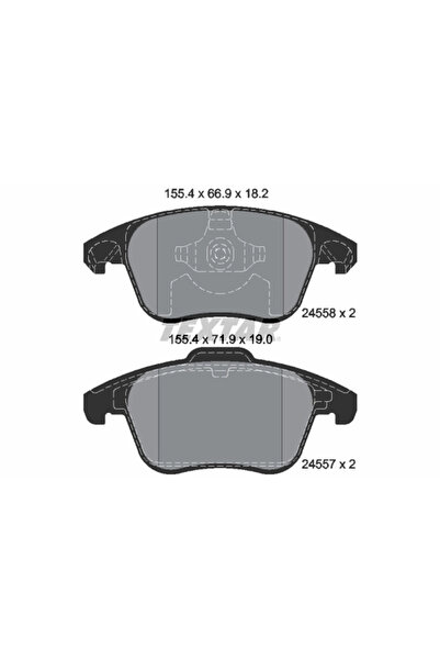 TEXTAR Комплект накладки за дискови спирачки Citroen C4 Grand Picasso 1/C4 Pi...