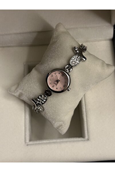 QUARTZ Taş Detaylı Vintage Kol Saati Hediye Kutusunda