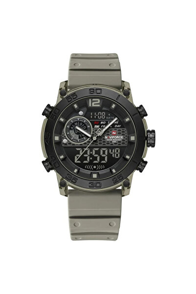 Naviforce 6104 Khaki Men's Watch – Multiple Functions, Sport Design, Stopwatch, 5ATM Water Resistant