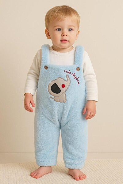 GMG Baby طقم سالوبيت ويلسوفت مطرز بدب لطيف - للذكور - 9 أشهر، 12 شهرًا، 18 شه...