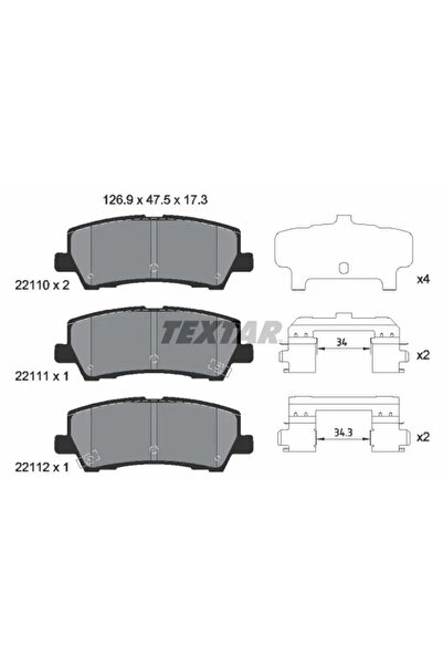 TEXTAR Set Placute Frana Frana Disc Ford Usa Mustang