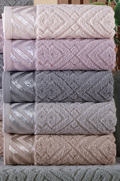 HRN Textile 12-Piece Cotton Low Twist 50X90 cm Towel Set - Soft and Absorbent