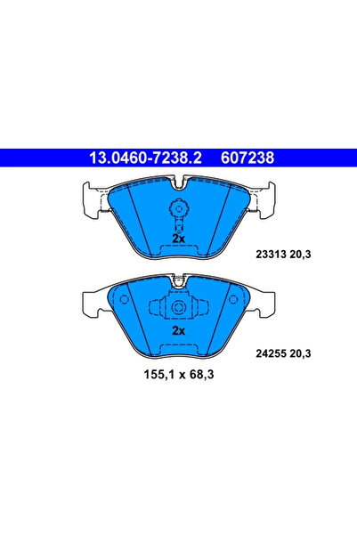 Ate Set Placute Frana Frana Disc Bmw 3/X1