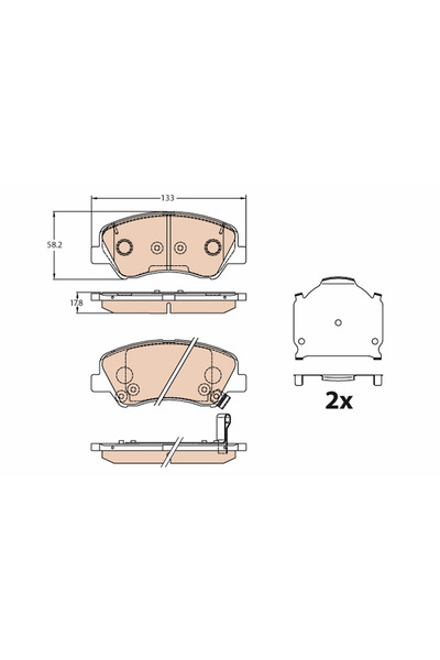 TRW Set Placute Frana Frana Disc Hyundai Accent 5/Solaris Limuzina/I20 2 Kia ...