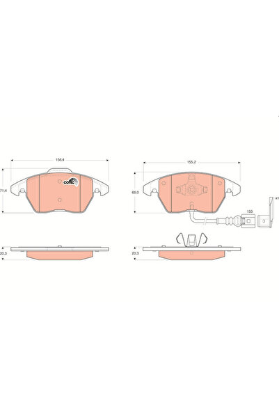 TRW Set placute frana frana disc VW CC B7 2011-2016 GDB1550