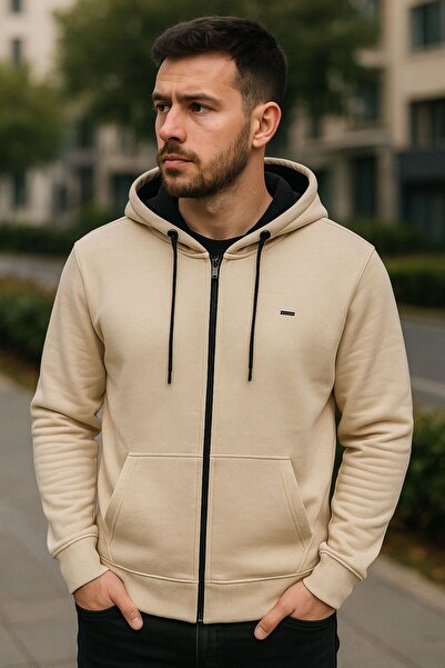 venüsdijital Стандартний крій, без підкладки, 3 нитки, капюшон, застібка-блискавка, світшот-куртка