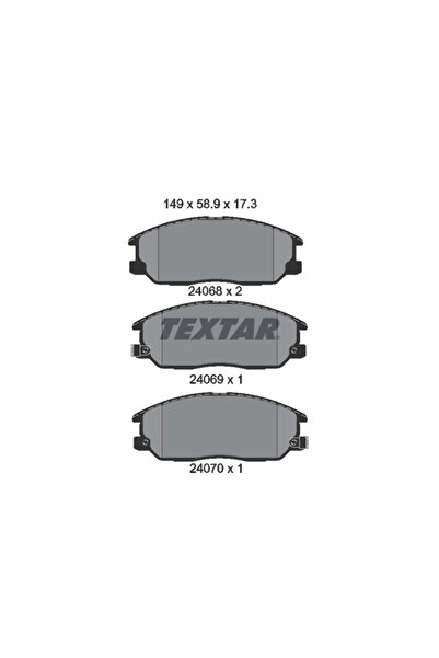 TEXTAR Комплект спирачни накладки за дискови спирачки Kia Sorento 1