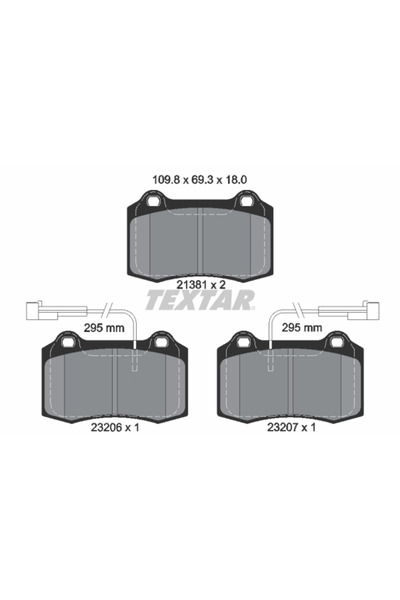 TEXTAR Set Placute Frana Frana Disc Alfa Romeo 147/156/Gtv Chrysler Viper
